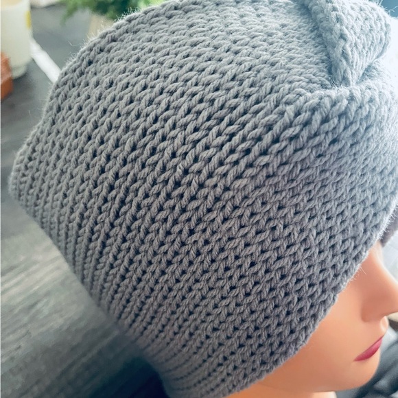 Handmade head ear warmer gray soft acrylic holiday gift stocking stuffer - Picture 6 of 6